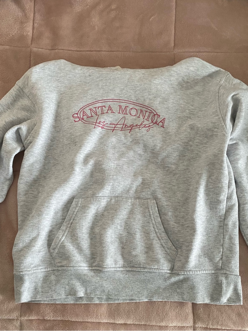 Gray Crewneck Sweatshirt with Red Script